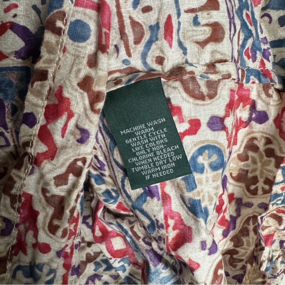 Ralph Lauren Colorful Abstract Print Top - Picture 4 of 8